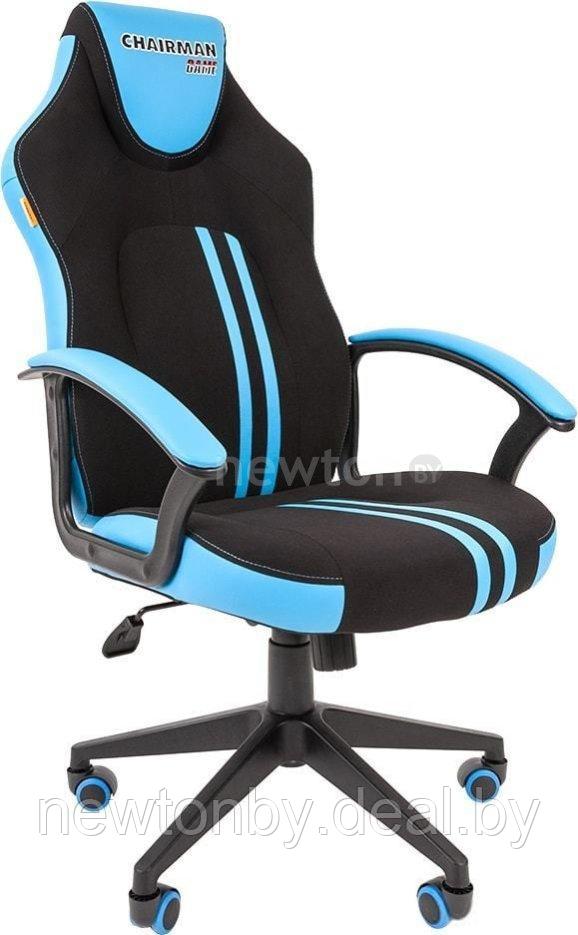 Кресло CHAIRMAN Game 26 (черный/голубой) - фото 1 - id-p223568304