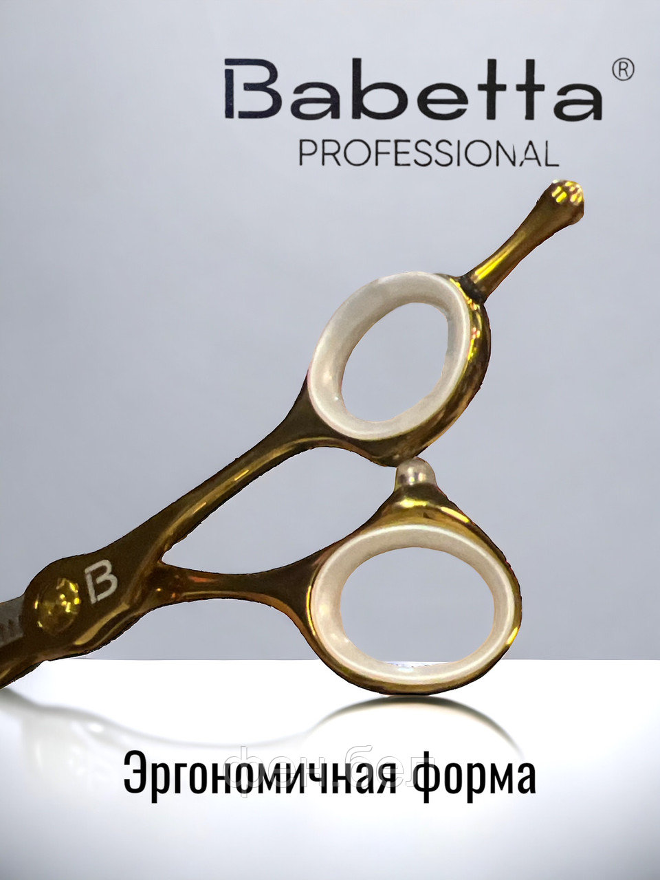 Ножницы парикмахерские Babetta филировочные размер 6.0 в кобуре серия Gold Lion - фото 4 - id-p223568372
