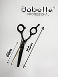 Ножницы парикмахерские Babetta филировочные размер 6.0 в кобуре серия Black, фото 2
