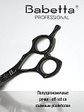 Ножницы парикмахерские Babetta филировочные размер 6.0 в кобуре серия Black, фото 4