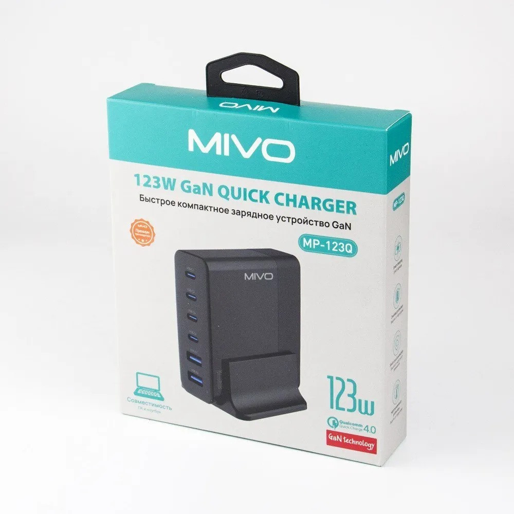 Быстрое компактное зарядное устройство Mivo MP-123Q - фото 1 - id-p223568599