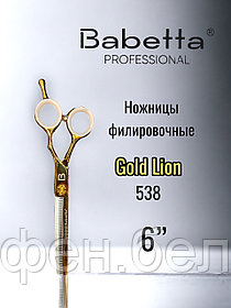 Ножницы парикмахерские Babetta филировочные размер 6.0 в кобуре серия Gold Lion
