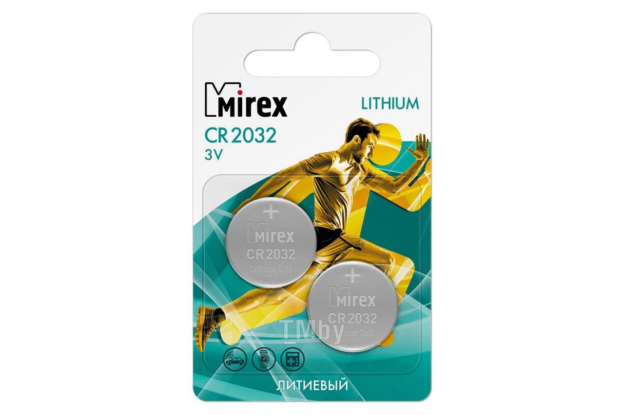 Батарейки литиевые Mirex CR2032 3V 2BP,  2шт/уп