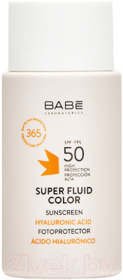 Крем солнцезащитный Laboratorios Babe Флюид с тонирующим эффектом SPF50 - фото 2 - id-p223569486