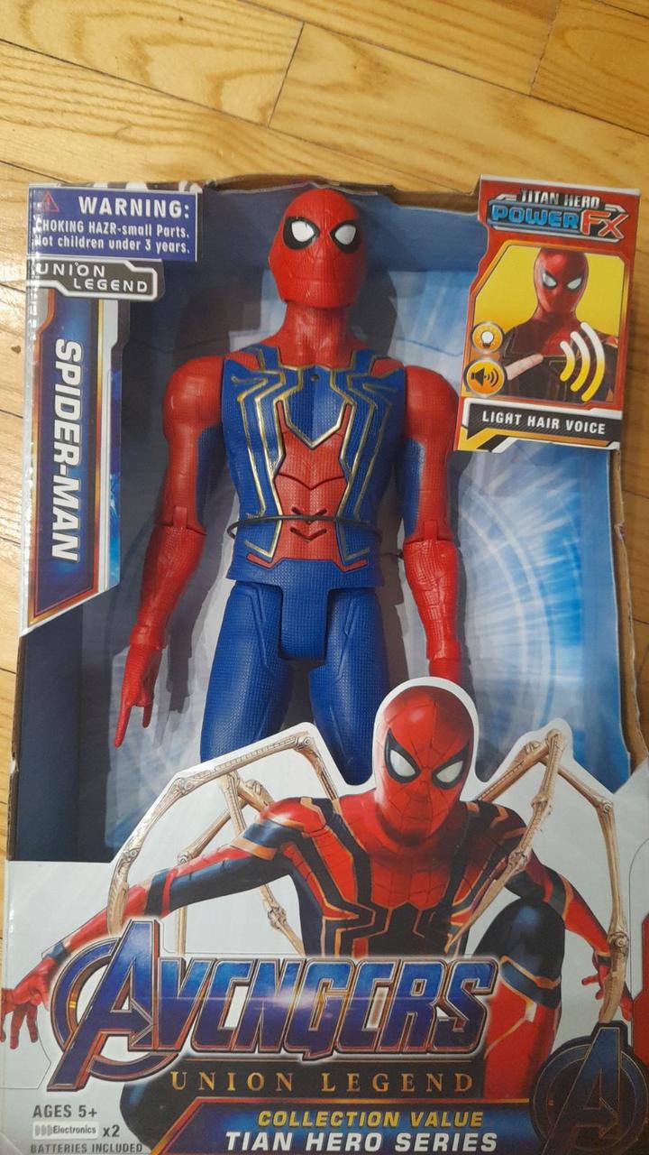 Фигурка супергероя MARVEL Герой Человек паук Spider-man Марвел Мстители 30 см (звук, свет) - фото 1 - id-p223571809