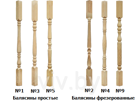 Балясины простые 50х50х900 №3