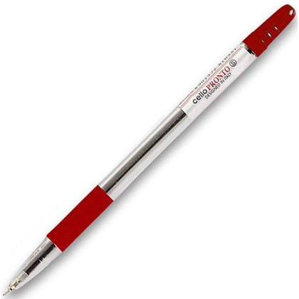 Ручка шариковая CELLO "Pronto" красная (цена с НДС) - фото 1 - id-p73905965