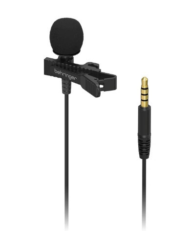 BEHRINGER BC LAV - конденсаторный всенаправленный петличный микрофон, разъем 3.5 mm TRRS, переходник