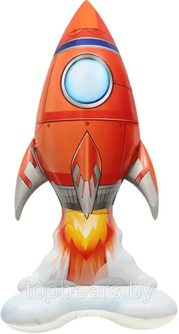 Шар 3D (48''/122 см) Фигура на подставке, Ракета, 1 шт. в уп. - фото 1 - id-p223571966