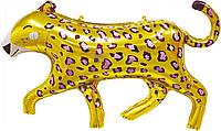 Шар (46''/117 см) Фигура, Леопард, Золото, 1 шт.