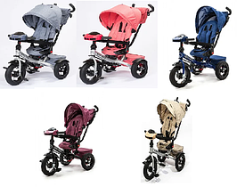 Детский трёхколесный велосипед трансформер Kids Trike Lux Comfort,надувные колеса 12/10 арт.6088