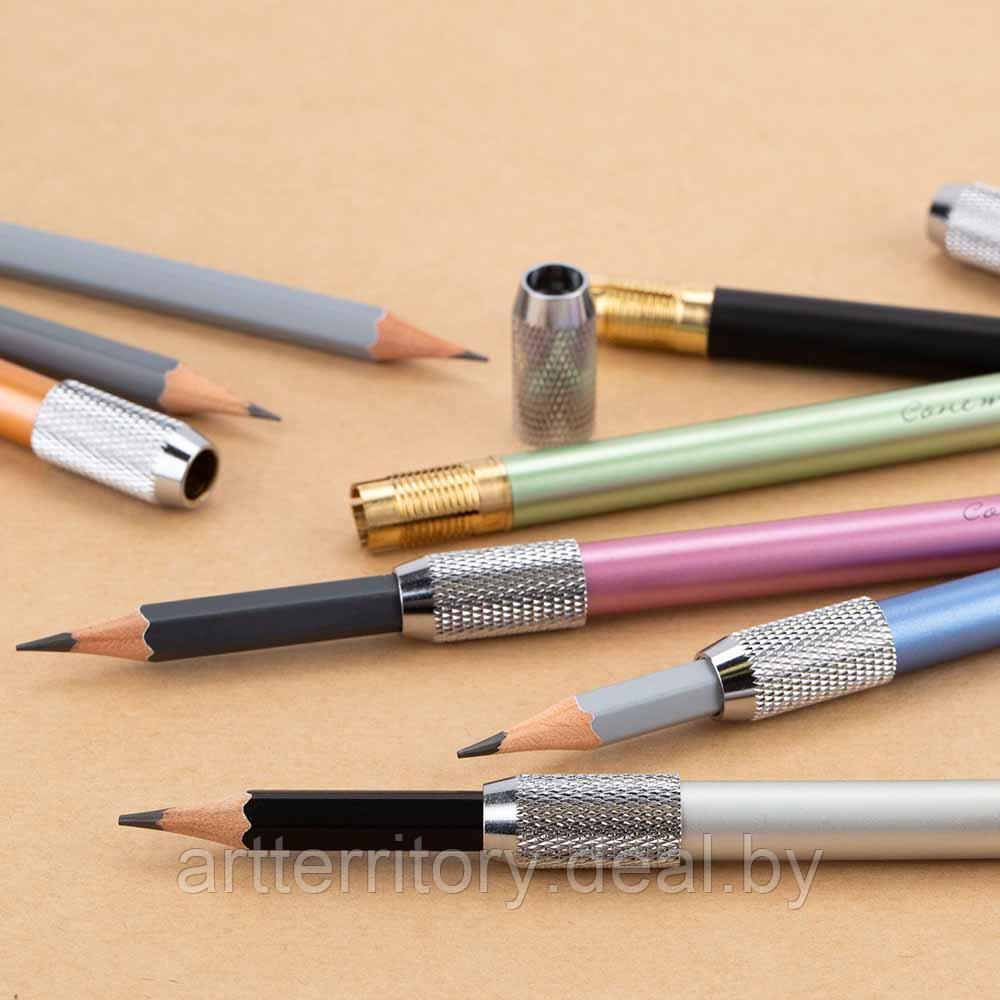 Удлинитель-держатель для карандаша металлический, "Сонет" (розовый металлик) - фото 3 - id-p223572342