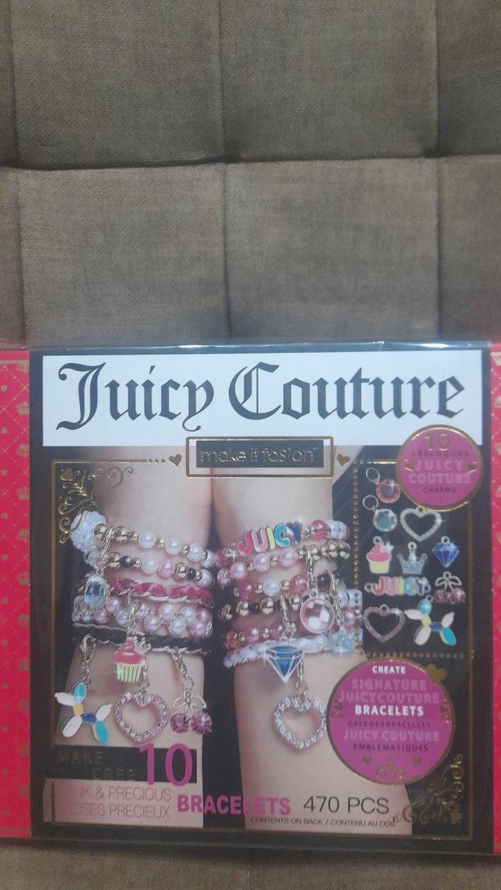 Набор для создания браслетов бижутерии Модные украшения Juicy Couture, 470 деталей для девочки Beads D17-265 - фото 1 - id-p223573331