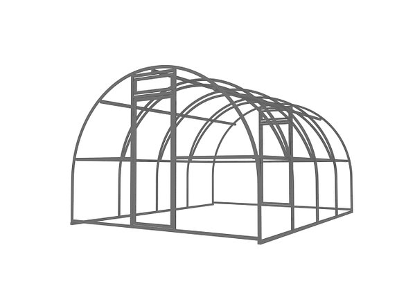 Каркас теплицы без поликарбоната Петровна 3*8 м 20*20мм шаг 0,67, фото 2