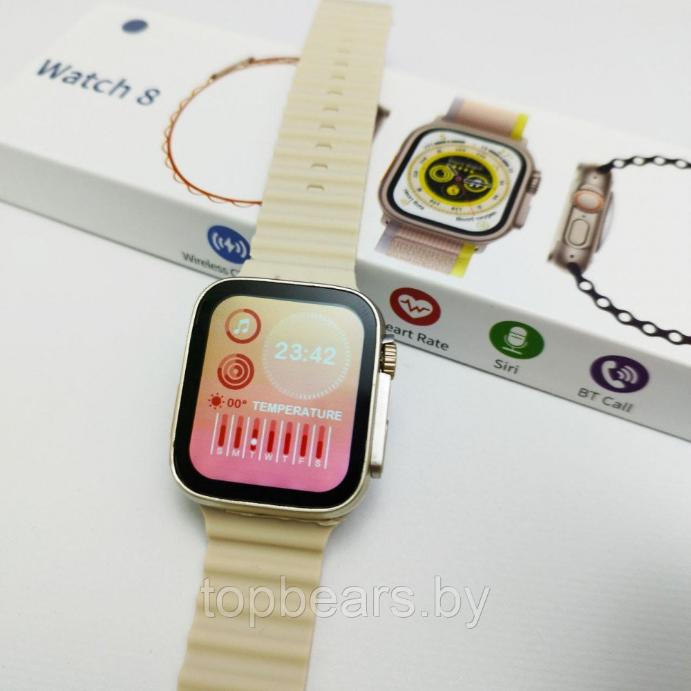 Умные смарт-часы Smart Watch 8 Ultra Желтый - фото 3 - id-p223573693