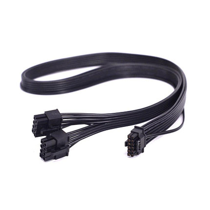 Кабель SILVERSTONE G56PP14EPS00020 2 x EPS 8 pin (PSU) to 12+4 pin (GPU) 12VHPWR PCIe Gen5 cable 2 x EPS 8 pin, фото 2