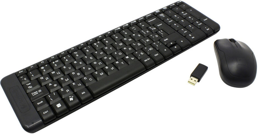 Комплект (клавиатура + мышь) Logitech Wireless Desktop MK220 (USB, FM, keyboard:2xAAA, mouse:optical, 1000dpi,, фото 2