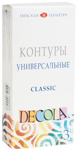 Набор контуров универсальных акриловых Decola 3 цвета*18 мл, Classic - фото 3 - id-p223580862