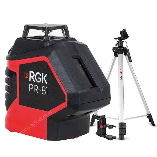 752886 Комплект: лазерный уровень RGK PR-81 + штатив RGK LET-170 кронштейн RGK K-7 - фото 1 - id-p223581179