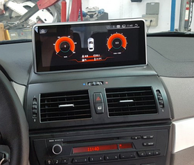 Штатная магнитола Radiola с IPS матрицей 10.25 для BMW X3, кузов E83 (с монитором- IDrive) на Android 12