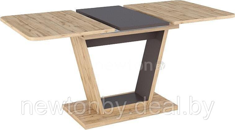 Кухонный стол Signal Nigel 120/160x80 (дуб вотан/коричневый) - фото 1 - id-p223584070