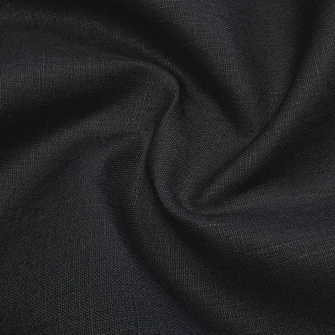 Костюмно-плательная ткань (лен) черный цвет - фото 1 - id-p223584095