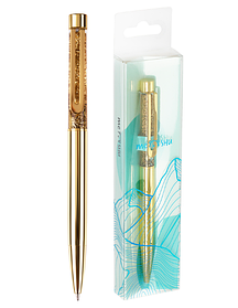 Ручка шариковая автоматическая MESHU "Gold sand" синяя, 1,0мм MS_94109