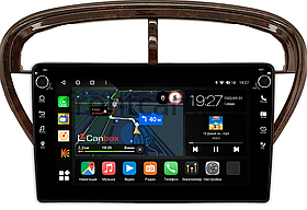 Штатная магнитола Canbox для Peugeot 607 (2000-2010) на Android 10 (4G-SIM, 4/64, DSP, QLed) под дерево