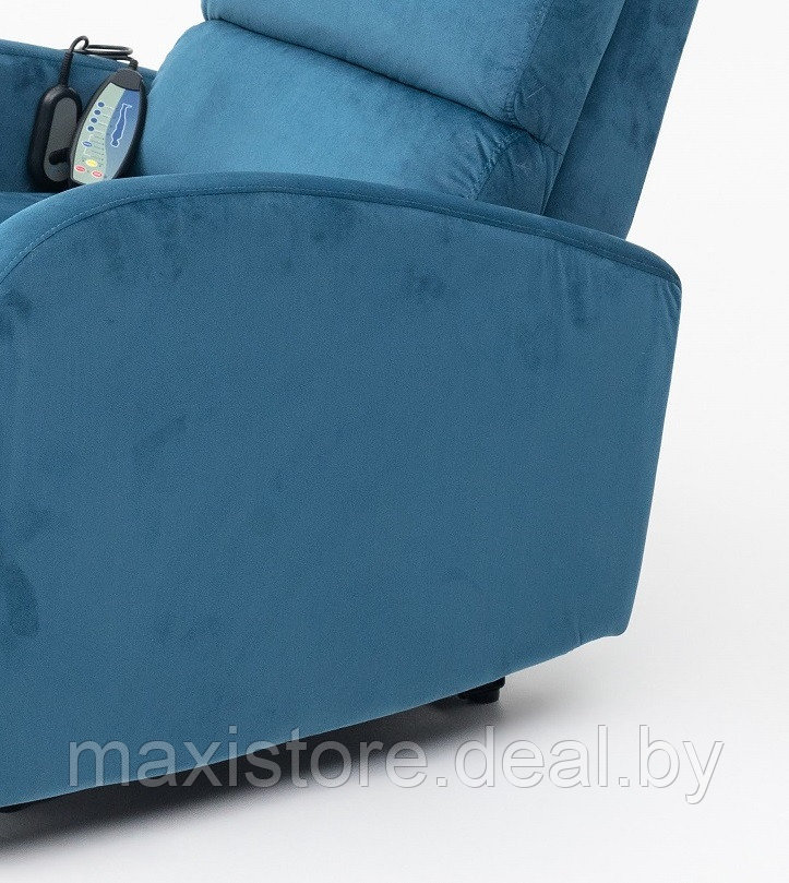Кресло вибромассажное CALVIANO, модель 2165, синий велюр - фото 4 - id-p223590082