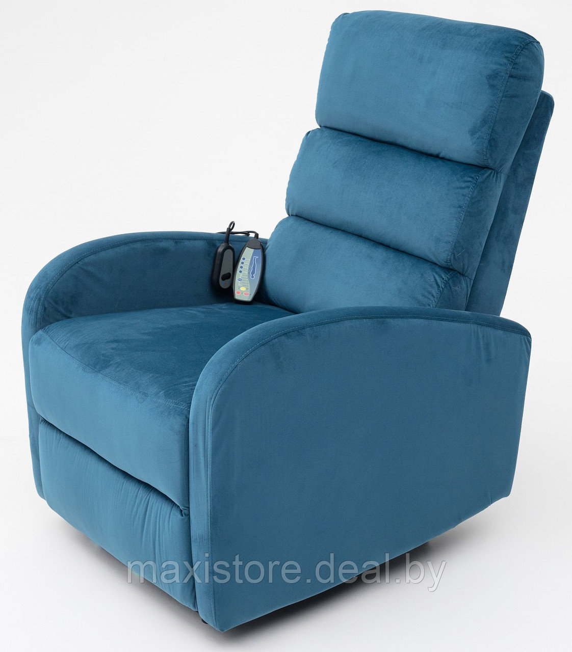 Кресло вибромассажное CALVIANO, модель 2165, синий велюр - фото 1 - id-p223590082