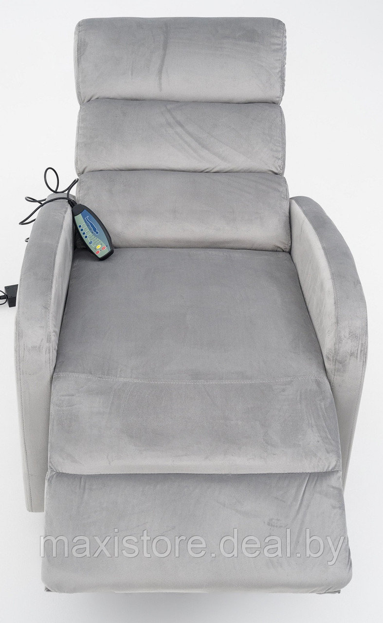 Кресло вибромассажное CALVIANO, модель 2165, серый велюр - фото 9 - id-p223590083