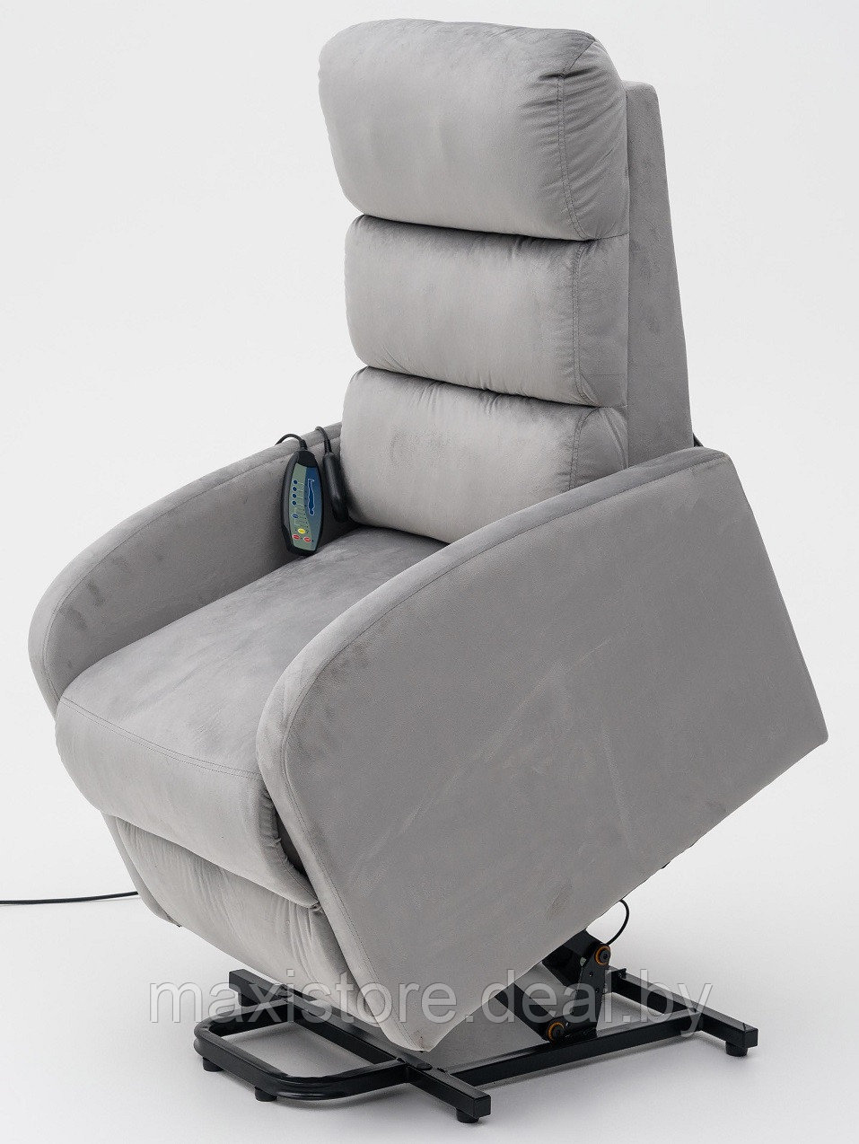 Кресло вибромассажное CALVIANO, модель 2166, серый велюр - фото 4 - id-p223590280