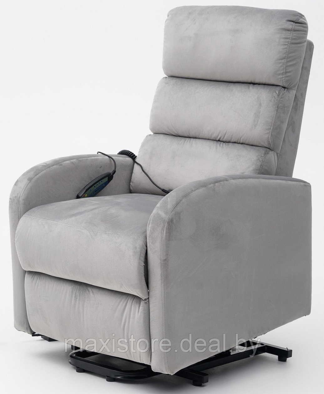 Кресло вибромассажное CALVIANO, модель 2166, серый велюр - фото 3 - id-p223590280