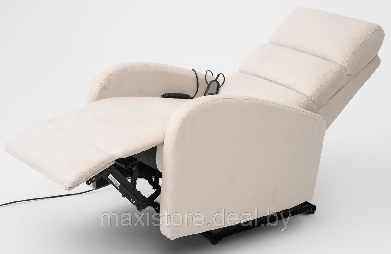 Кресло вибромассажное CALVIANO, модель 2166, бежевый велюр - фото 3 - id-p223590283