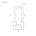 Замок навесной ЗН-407ДД, фото 2