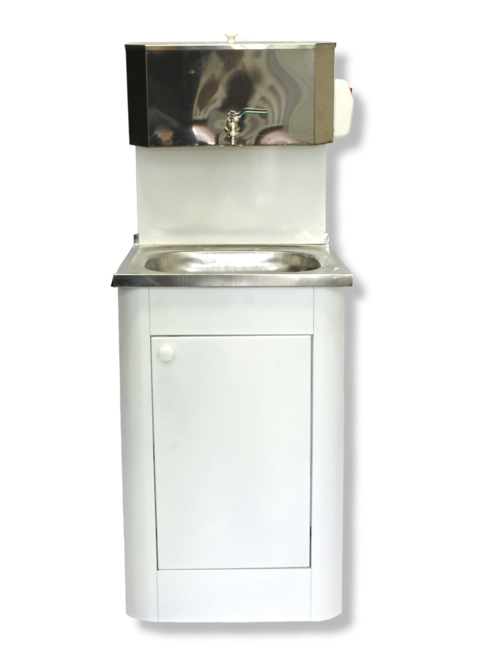 Умывальник «Метлес» (белый) с водонагревателем из нержавеющей стали 15 литров, раковина 50*50 - фото 1 - id-p210291721