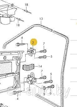 Петля двери левая верхняя Audi A4 1995-2001 - фото 1 - id-p223590748