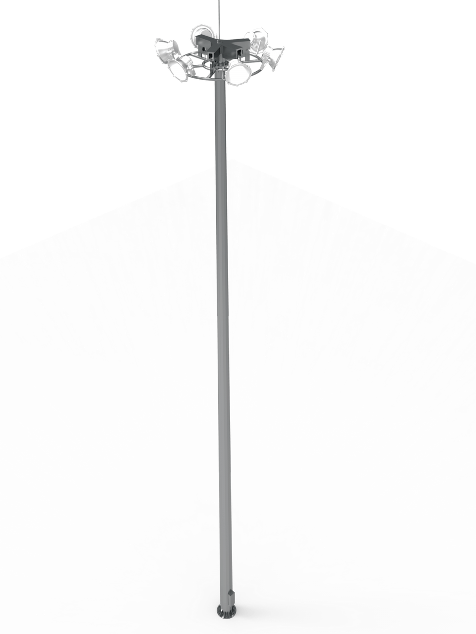 Опора высокомачтовая металлическая фланцевая граненая с мобильной короной ОВМФГ (м) - фото 1 - id-p223593521