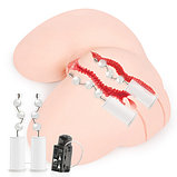 Мастурбатор полуторс с двойным слоем и вибрацией Kokos Hanna Onahole 002 Real Hips, телесный, 43 см, фото 4