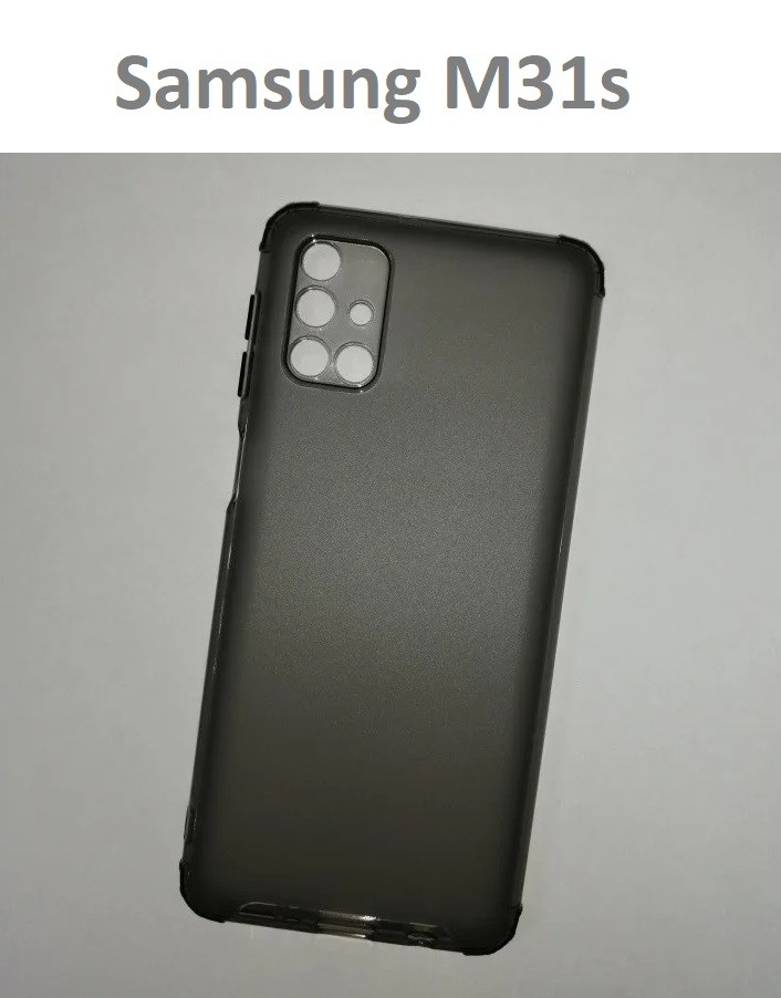 Чехол-накладка JET для Samsung Galaxy M31s SM-M317F (силикон) темно-серый с защитой камеры