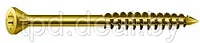 Шуруп (саморез) 4,0х70 (оцинк., потайная головка, неполная резьба, желтая пассивация) в комплекте с битой
