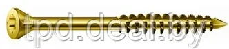 Шуруп (саморез) 4,0х70 (оцинк., потайная головка, неполная резьба, желтая пассивация) в комплекте с битой