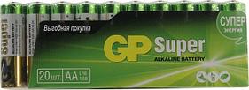 GP Super 15A-2CRVS20 (LR6) Size AA, 1.5V, щелочной (alkaline) уп. 20шт