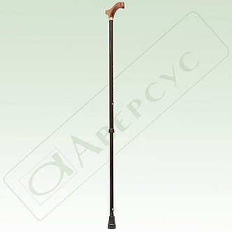 Трость металлическая (алюминиевый сплав) телескопическая с УПС и деревянной ручкой Арт.22УТ/дер, фото 2