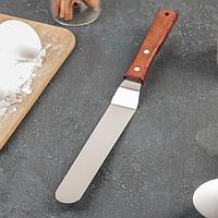 Лопатка-палетка угловая 31,5 см с деревянной ручкой, рабочая часть 19,5 см СимаГлобал Chef Expert 2675726