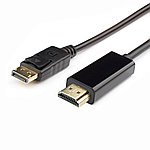 Кабель DisplayPort -> HDMI  ATCOM AT6001, 2м, черный