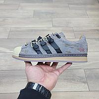 Кроссовки Melting Sadness x Adidas Superstar Karoro Hole 'Brown Black Creamyellow' 41