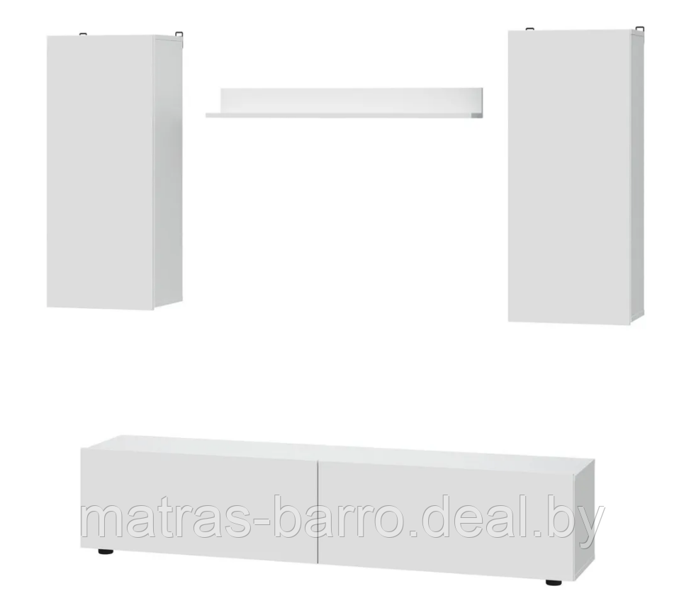 Стенка NN Мебель МГС 10 Белый текстурный - фото 2 - id-p147364393