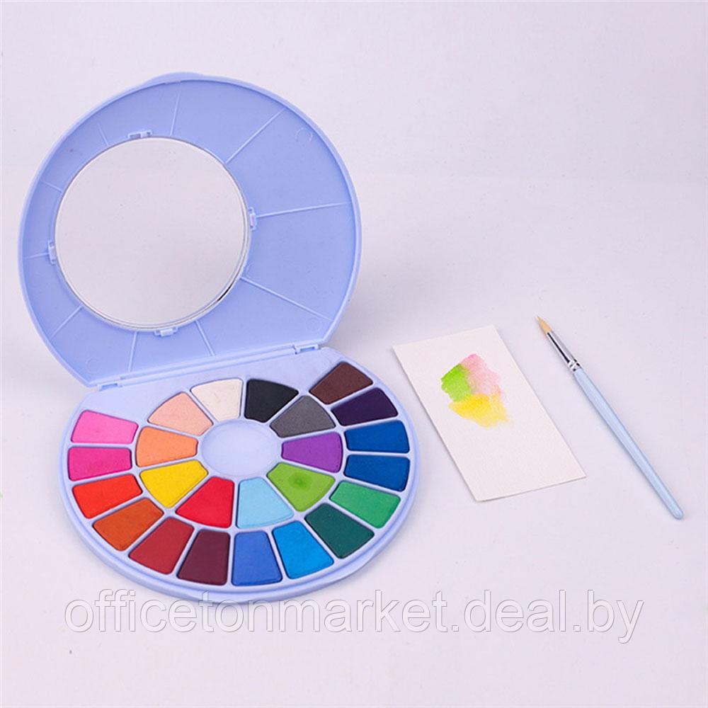Набор красок акварельных "Himi Miya", 24 цвета, кюветы, голубой футляр - фото 2 - id-p223600231