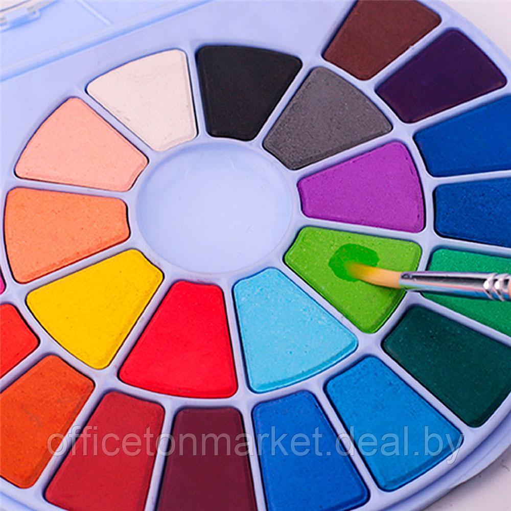 Набор красок акварельных "Himi Miya", 24 цвета, кюветы, голубой футляр - фото 3 - id-p223600231